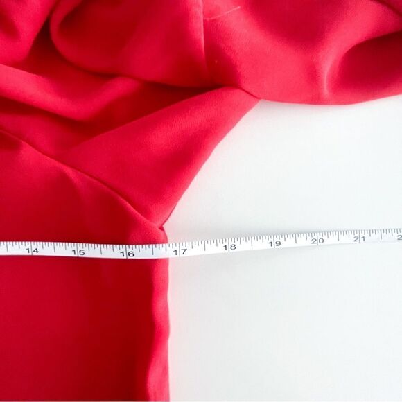 JOSEPH RIBKOFF Off The Shoulder Tulip Sleeve Red Blouse Women's 8 - Picture 6 of 8